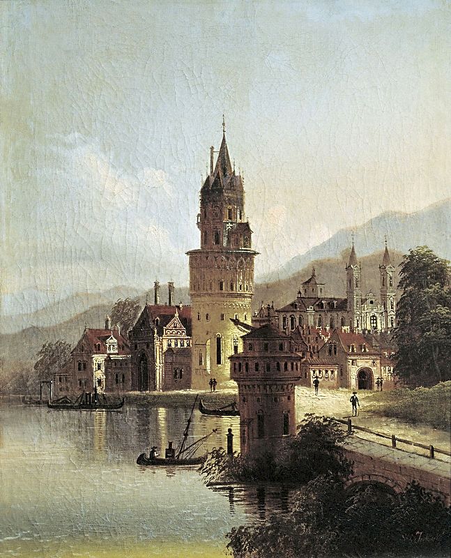 В. Жуковский. «Пейзаж с замком». 1839
